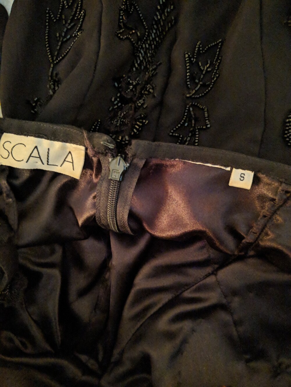 SCALA Black Beaded Maxi Dress - Picture 6 of 7